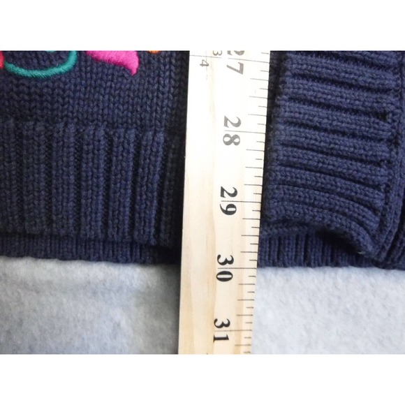 Hanna Anderson Blue sweater size medium shawl neck toggle button - Picture 7 of 7